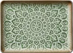 image of Libbey 803212341000401 Jade Rectangular China Platter 9"¼ x 6"⅞, Microwave Oven Safe - 6/Case