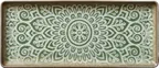 image of Libbey 803213541000401 Jade China Platter 13.75" L x 5.88" W x 1" H Microwave Oven Safe - 6/Case