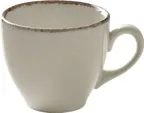 image of Libbey 803520941000403 - 3 oz Tan Rim China Cup, 2.625" Dia x 2.25" H, Microwave Safe - 6/Case