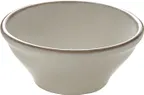 image of Libbey 803571241000403 - 9 oz Round China Bowl 4" Dia x 2" H Tan Rim Vitrified Dishwasher Safe - 1/Case
