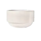 image of Libbey 840-330-005 Nestabowl – 10 oz White Porcelain Round Bowl, 4" Dia x 2.5" H, Stackable – 36/Case