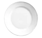 image of Libbey 840-425R-25 China Plate, 9" Round Porcelain Plate, Bright White, Wide Rolled Rim - 24/Case