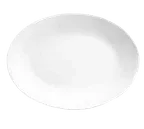 image of Libbey 840-540R-15 Oval Platter, 15" x 11" Porcelana™ White Porcelain, Rolled Coupe Rim - 6/Case