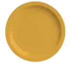image of Libbey 903033011 - 10¼" Round Porcelain Plate, Saffron Foot, Cantina Pattern, Vitrified, 12/Case
