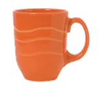 image of Libbey 903034004 China Mug – 11 oz (4.5" Dia. x 4" H) Porcelain Cayenne Cantina Carved - 12/Case