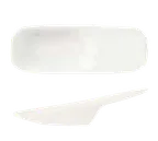 image of Libbey 905356009 Soup Spoon, 3/4 oz, 4" Porcelain, White Royal Rideau™ Slenda® Pattern - 36/Case