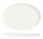 image of Libbey 905356302 Oval Porcelain Tray, 13¼" x 9½" Footed, White Royal Rideau Slenda Pattern - 12/Case