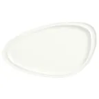 image of Libbey 905356405 - 16" Triangular Plate, Narrow Rim, White Rideau Porcelain, Vitrified, 12/Case
