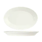 image of Libbey 905356822 Oblong Platter, 11-3/4" x 8-1/4" x 1-1/4", Rideau Porcelain, Rim Footed - 12/Case