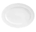 image of Libbey 905356837 - Porcelain Platter, 11½" x 8⅜" x 1" White Rideau™ Slenda® Design - 12/Case