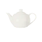 image of Libbey 905356903 Teapot, 14 oz (7" dia x 4" H), Porcelain, White Royal Rideau - 12/Case