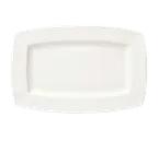 image of Libbey 905356956 - Rectangular China Plate 12" x 8-1/8", Porcelain, White Rideau Slenda - 12/Case