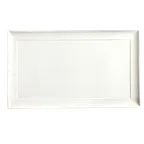 image of Libbey 905356991 - Rect China Tray 20" x 12" Porcelain White Rideau™ Slenda® Vitrified - 4/Case