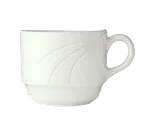 image of Libbey 905437887 - 8.5 oz Porcelain Tea Cup, 4"3/8" Dia x 2"3/4" H, Royal Rideau, Stackable - 36/Case