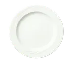 image of Libbey 905437983 – 8" Round Porcelain Plate, Rim, Flat Edge, Royal Rideau™ Body - 12/Case