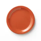image of Libbey 906045010 - 9" Round Melamine Plate, Cayenne Red, Cantina Pattern, NSF Certified - 12/Case