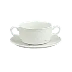 image of Schonwald 9062728 Marquis Soup Bowl – 9.5 Oz (3‑7/8" Dia) White Porcelain 2‑1/4" Foot - 12/Case