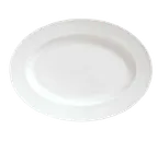 image of Reserve by Libbey 911190007 Oval Bone China Platter, 14"3/8 x 10"3/8, White Fully Vitrified, 12/Case