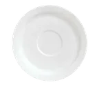 image of Reserve by Libbey 911190031 - 6.125" Round Bone China Saucer, White, Vitrified, Stackable - 36/Case