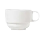 image of Reserve by Libbey 911190032 - 8.5 oz Tea Cup, 3.5" Dia x 2.5" H, Bone China, Stackable - 36/Case