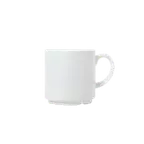 image of Libbey 911194044 China Mug – 10 oz Aluma White Porcelain, 4"3/8" Dia x 3"1/4" H, Stackable – 24/Case