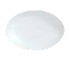 image of Libbey 911194409 - Oval Platter 14" x 10" Coupe Rim, Porcelain, White Reflections Pattern