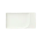 image of Schonwald 9132136 - Rectangular 14" Porcelain China Platter, White, Microwave & Dishwasher Safe - 6/Case