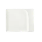 image of Schonwald 9132620 - Rectangular China Platter 7‑7/8" Porcelain, White™, Microwave Safe - 12/Case