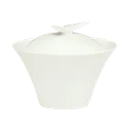 image of Schonwald 9134920 Sugar Bowl, 4‑3/8" Round Porcelain, Continental White™ with Lid - 6/Case
