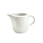 image of Schonwald 9184715 Creamer Pitcher, 5 oz, Porcelain Donna Pattern, White, With Handle - 12/Case