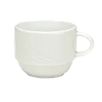 image of Schonwald 9185125 Cup, 8-1/2 oz (2-1/16" Foot), Stackable Porcelain, Continental White™ - 12/Case