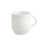 image of Schonwald 9185628 Mug – 9.5 oz Porcelain Donna Pattern, 3"3/8 H x 3"1/8 W, Stackable - 12/Case