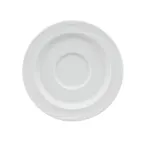 image of Schonwald 9187130 - Round Porcelain Saucer 6.5" Dia., 2.38" Well, Continental White™ Donna Pattern - 12/Case