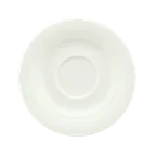 image of Schonwald 9196918 - Round Porcelain Saucer, 6¼" Dia with 2⅛" Well, White™ Body, Avanti Gusto, 12/Case