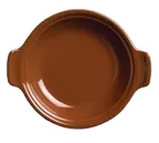 image of Libbey 922229800 - Round Baking Dish, 11-20 oz, 8.75"x7.25"x1.5", Brown Ceramic, Vitrified - 12/Case