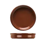 image of Libbey 922229901 Cazuela Bowl, 6 oz, 5" Dia x 1" H, Terracotta Brown Ceramic, Foot - 24/Case