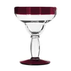 image of Libbey 92308R Margarita Glass, 12 oz Red‑Rim Stem, Dishwasher & Microwave Safe - 12/Case