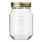 image of Libbey 92455 - Clear Plastic Mason Jar, 16 oz (1 pt) Capacity Lines, BPA‑Free, Dishwasher Safe, - 12/Case