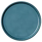 image of Playground 9251221E China Plate – 8¼" Round Flat Coupe Porcelain, Petrol Blue - 12/Case