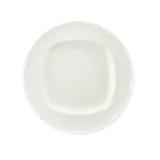 image of Schonwald 9320017 - 6-5/8" Round Porcelain China Plate, White™ Event Pattern, 6.625" Dia - 12/Case