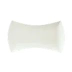 image of Schonwald 9322632 China Tray – 12½" x 7" Free‑Form Porcelain Bowtie, White™ Event Pattern - 6/Case