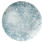 image of Schonwald 9331232-63073 - 12.625" Round Coupe Rim Porcelain Plate, Structure Blue - 6/Case
