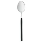 image of Reserve by Libbey 934002 Dessert Spoon - 8½" Black PVD Handle, 18/10 Stainless Steel, 7-8" - 36/Case