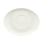 image of Schonwald 9356918 Oval Porcelain Saucer, 6-7/8" W x 5-1/4" D, Continental White™ - 12/Case