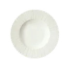 image of Schonwald 9360174 - 9" Round Porcelain Soup Bowl, 8 oz Capacity, Continental White™ Pattern, 9" Diameter - 1/Case