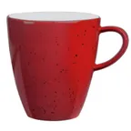 image of Schonwald 9385274-63046 8‑Oz Red Porcelain Cup, Pottery Unique Pattern, Non‑Stackable – 12/Case