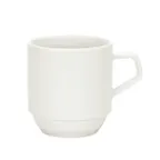 image of Schonwald 9405528 - 9.5oz Stackable Porcelain China Mug, Continental White, Fully Vitrified - 6/Case