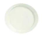 image of Libbey 950038191 - Oval China Plate 10" x 9-7/8" Flint Body Cascade™ Pattern Medium Rim - 12/Case