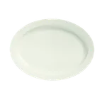 image of Libbey 950038423 Oval China Platter, 13-1/4" x 9-5/8" Flint, Cascade™ Pattern, China - 12/Case