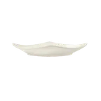 image of Libbey 950086793 Square China Plate 10.625" Coupe Rim Rolled Edge Flint Pattern Glazed - 12/Case